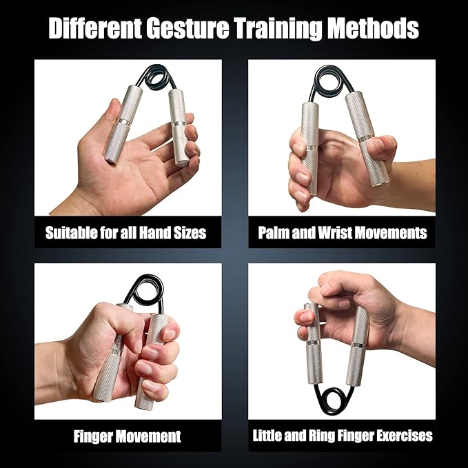 Hand Grip Strength Trainer 4 Pack 50LB-200LB Hand Exerciser Gripper Forearm Finger Strengthener Non-Slip Suitable for Hand Rehabilitation Finger Strength Training, Muscle Building, Home Gym