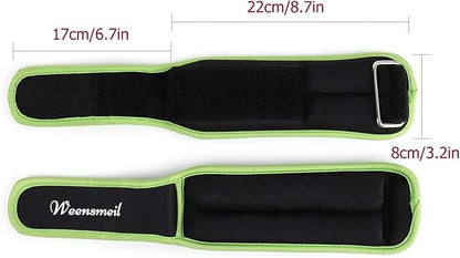 Ankle Weights 1 Pair 1 2 3 4 5 6 10 12 LBS Wrist Weights Arm Weights Leg Weights for Women Men Kids with Adjustable Strap, Strength Training Ankle Weights Set for Running Gym Fitness Workout Walking Jogging