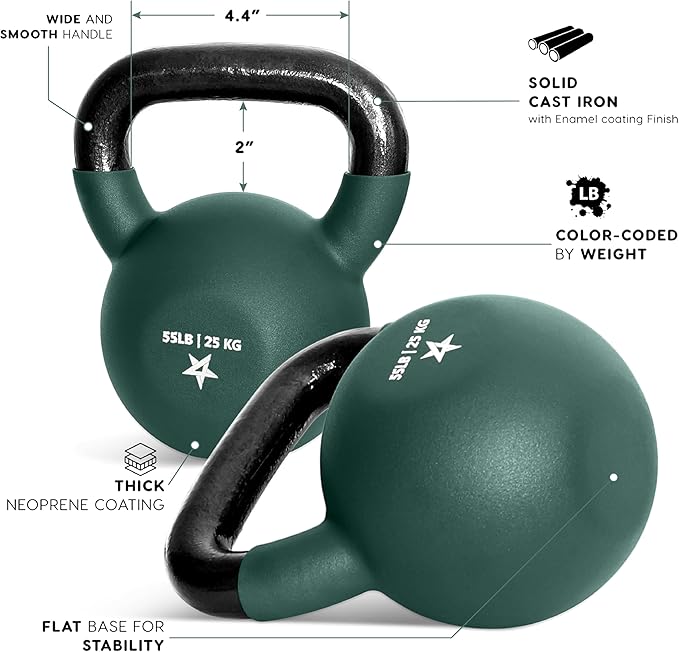 Yes4All Neoprene Coated/Adjustable Kettlebell & Kettlebell Sets - Hand Weights for Home Gym & Dumbbell Weight Set training