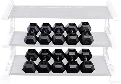 Body-Solid Rubber Coated Hexagon Dumbbells, Hand Weights For Men and Women, Weights Dumbbell for Strength Training, Body Building Home Gym Training Gear