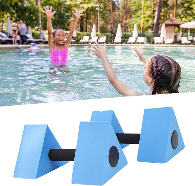 Luqeeg Water Floating Dumbbell, Pool Exercise Equipment, Foam Dumbbells Water Resistance Triangle Dumbbell Sports Aquatic Exercise Dumbbells Set for Swimming, Fitness, Pool, Training