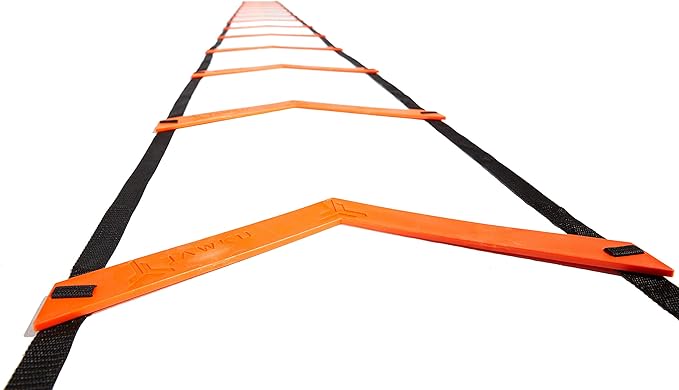 JAWKU Speed and Agility Ladder 21-Foot with 15-Rungs to