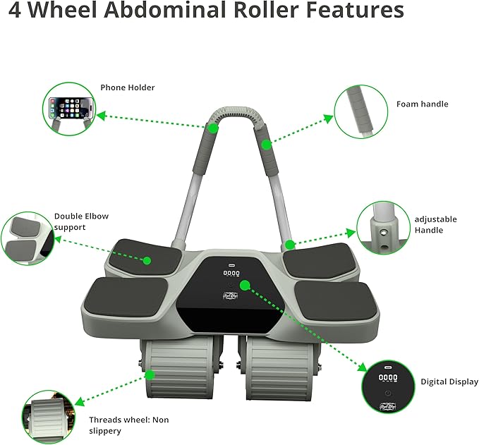 2024 New Roller High-Performance Exercise Machine with Automatic Rebound, Multi- Layered Anti-Slip