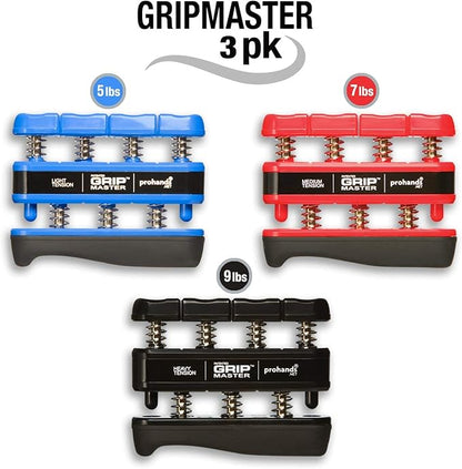 Gripmaster Hand Exerciser, Finger Exerciser (Hand Grip Strengthener), Spring-Loaded, Finger-Piston System, Isolate & Exercise Each Finger