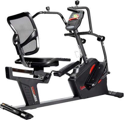 Sunny Health & Fitness Elite Recumbent Cross Trainer & Elliptical Machine with Arm Exercisers, Easy Adjust Seat, with Exclusive SunnyFit® App Enhanced Connectivity