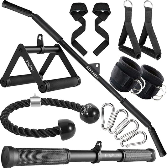 Cable Machine Accessories for Home Gym, Triceps Press Down Cable Machine attachments, LAT Pull Down attachments,, Triceps Pull Down attachments, Fitness Equipment Cable Accessories.