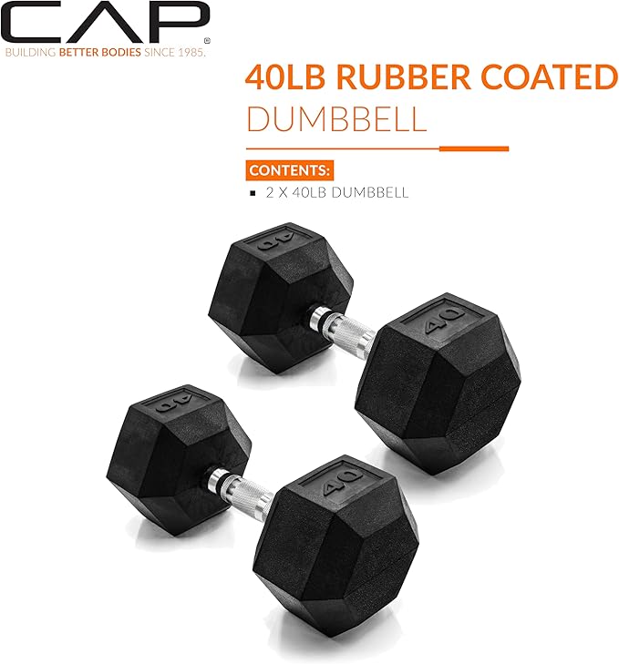 CAP Barbell Coated Dumbbell Weight Pairs | Multiple Options