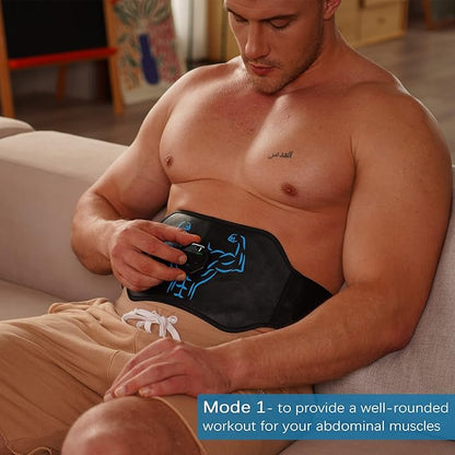 Electronic Muscle Stimulator ABS Stimulator, USB Rechargeable AB Stimulator Muscle Toner, Fitness Waist Belt Home Office Workout Equipment for Men Women…