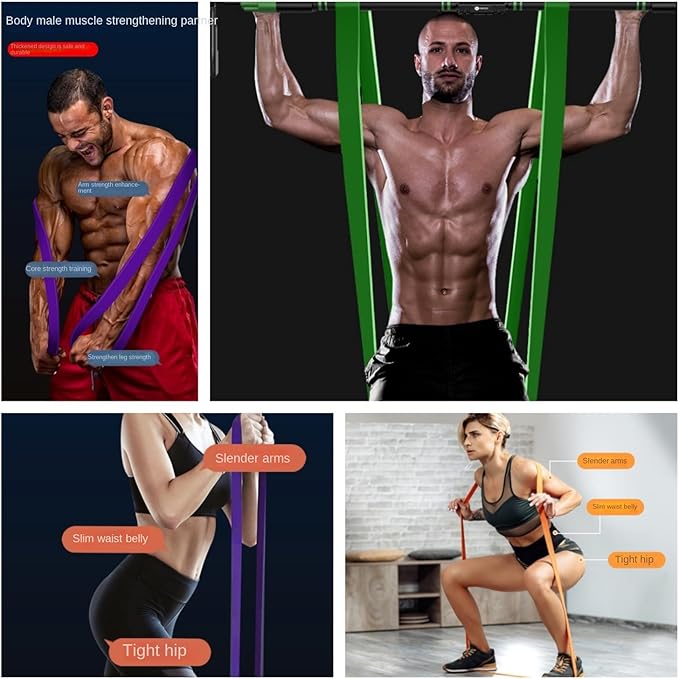 Exercise Bands,Pull Up Bands Set for Men & Women Resistance Bands for Workout, Stretching, Physical Therapy, Muscle Training