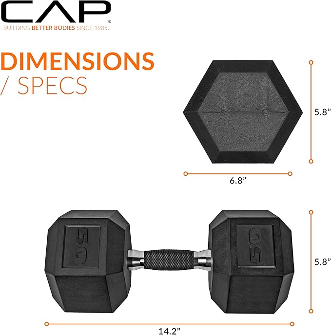 CAP Barbell Coated Dumbbell Weight Pairs | Multiple Options