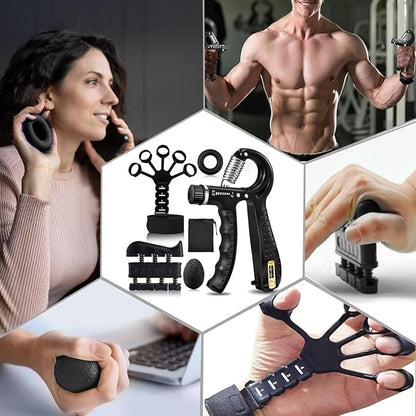 Grip Trainers, Including Forearm Strengtheners, Finger Trainers, Mechanical Counting Grips, Stress Balls, Hand Grippers, Strengthening Devices for Strength Training, Grip Improvement and Hand