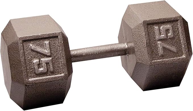 Body-Solid Rubber Coated Hexagon Dumbbells