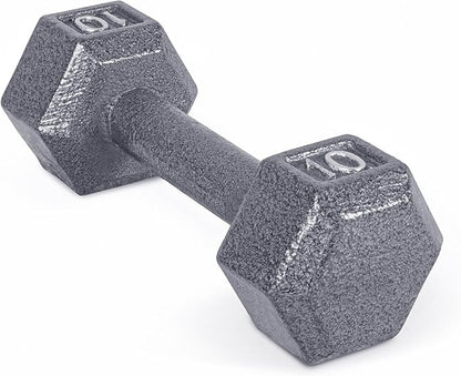 CAP Barbell Cast Iron Hex Dumbbell, Single, 10 lb