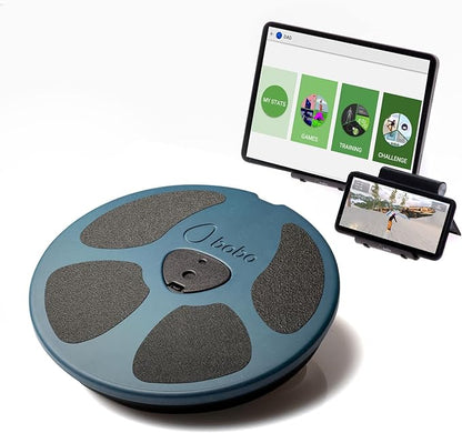 BoBo Core Trainer Balance Board, Whole Family Fitness Device With Free Connected Game & Exercises App. Professional 15" Wood Board With Built-in Bluetooth Motion Sensor. For Kids, Adults & Athletes.