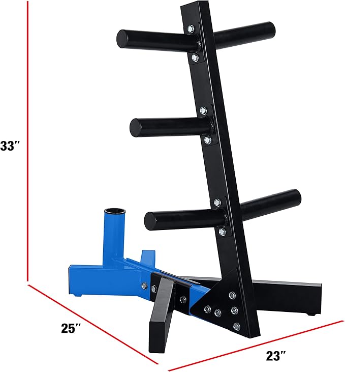 CAP Barbell Olympic Plate Tree Storage Rack, Multiple Colors