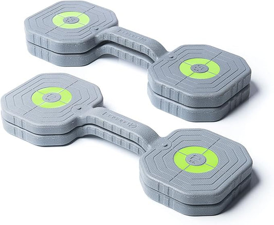 Escape Fitness USA Adjustable Dumbbell STAKRBELL - The 4.4 lbs(2kg) lbs(2kg) & 6.6lbs(3kg) in 1 set 4 Weights 4lbs(2kg), 6lbs(3kg), 6lbs(3kg), 8lbs(3.6kg), 8lbs(3.6kg), 10lbs(4.5kg), 10lbs(4.5kg), Grey/Green (ASTAKR46)