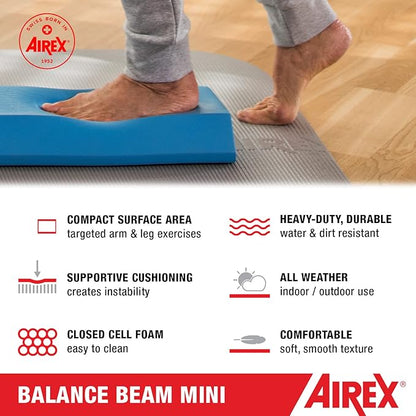 AIREX Balance Pad – Stability Trainer for Balance, Stretching, Physical Therapy, Exercise, Mobility, Rehabilitation and Core Training Non-Slip Closed Cell Foam Premium Balance Pad