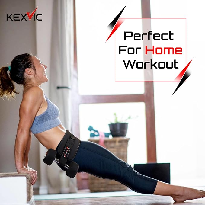 Hip Thrust Belt for Exercise- Booty Belt for Heavy Dumbbells, Kettlebells Weight Use- Premium Padded Hip Thrust Slip Resistant Home Gym Workout Belt- Booty Builder Glute Workout Equipment