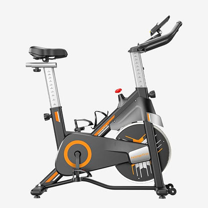 HT1 magnetic resistance exercise bike for home - multi-level resistance adjustment, comfortable seat design, suitable for efficient fitness training for all ages