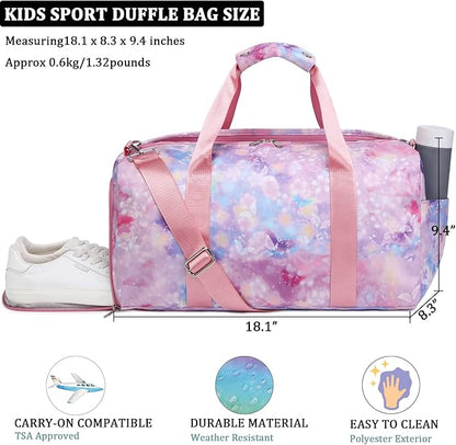 JIANYA Duffle Bags for Teenage Girls Women kids Small Sports Bag Gymnastics Dance Bag for Girls, Girls Duffle Bag for Kids