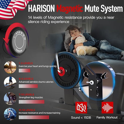 HARISON Magnetic Recumbent Exercise Bike with Arm Exerciser, Recumbent bikes for Adult and Seniors, Recumbent Exercise bike for Home 400 lbs Capacity