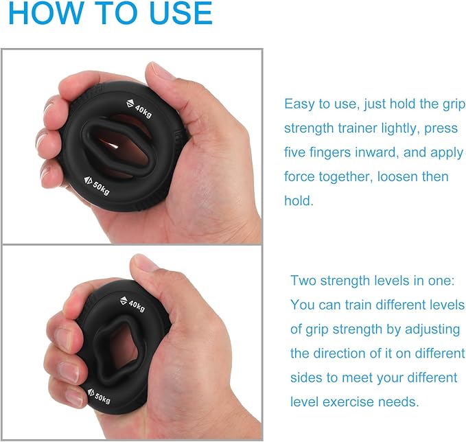 uxcell Hand Grip Strengtheners, Grip Strength Training for Rock Climbing