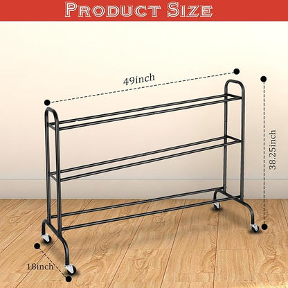 Basketball Rack Training Stand - Tilt Ball Training Equipment Holder Shooting Rolling Storage Cart with Wheels Sports Outdoor Volleyball Soccer Football Garage Organizer Basketball Accessories