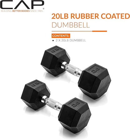 CAP Barbell Coated Dumbbell Weight Pairs | Multiple Options