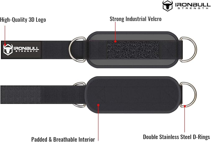 Iron Bull Strength Ankle Straps for Cable Machines