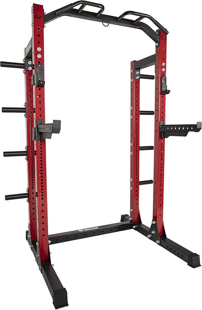 Signature Fitness SF-SS1 1,000 Pound Capacity 3” x 3” Power Rack Squat Stand, Includes J-Hooks and Safety Spotter Arms, Optional Conversion Kits