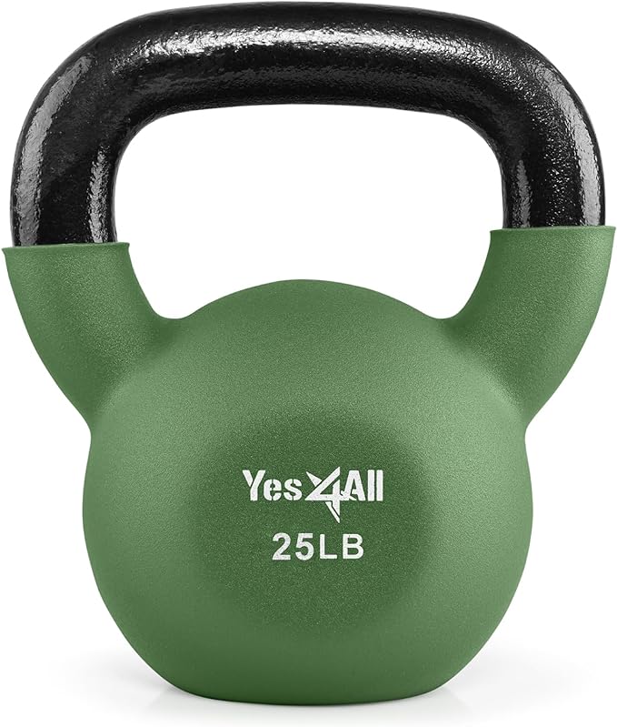 Yes4All Neoprene Coated/Adjustable Kettlebell & Kettlebell Sets - Hand Weights for Home Gym & Dumbbell Weight Set training