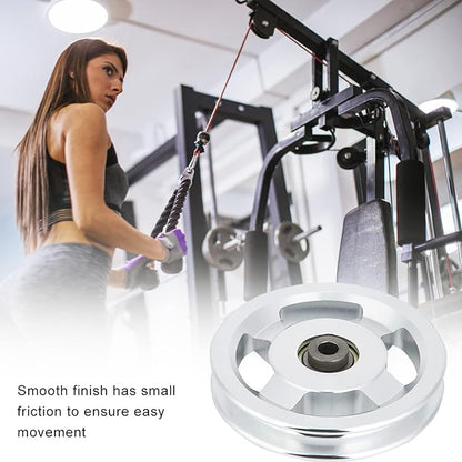 Fitness Pulley Universal Wheel Gym Strength Training Accessory Aluminium Alloy Wheel for Exercise Strength Training Equipment