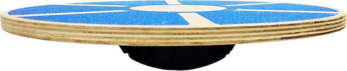 Signature Fitness Non-Slip Wooden Wobble Balance Board Core Trainer 15.55-inch Diameter with 360 Rotation for Stability Training, Multiple Colors