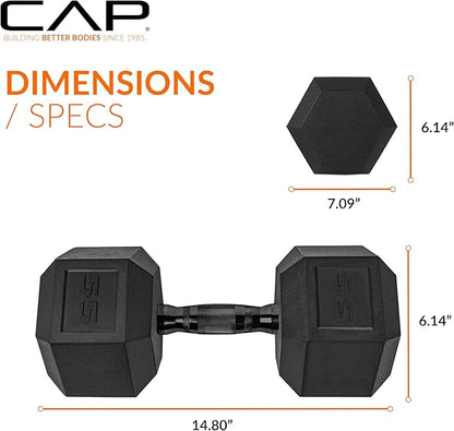 CAP Barbell Coated Hex Dumbbell Weight