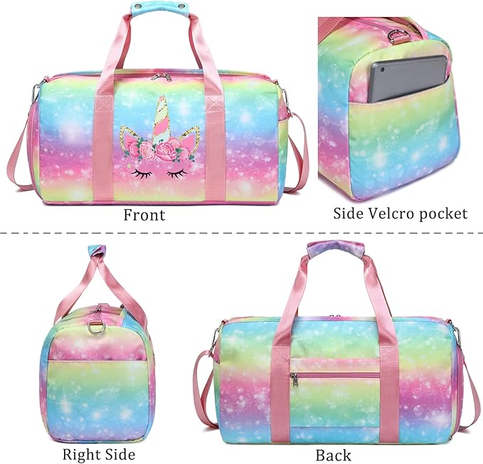 JIANYA Duffle Bags for Teenage Girls Women kids Small Sports Bag Gymnastics Dance Bag for Girls, Girls Duffle Bag for Kids