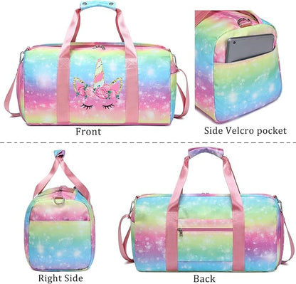 JIANYA Duffle Bags for Teenage Girls Women kids Small Sports Bag Gymnastics Dance Bag for Girls, Girls Duffle Bag for Kids