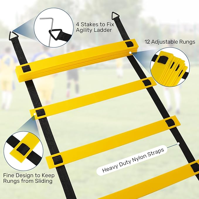 Soccer Training Equipment 20ft Agility 10 Soccer