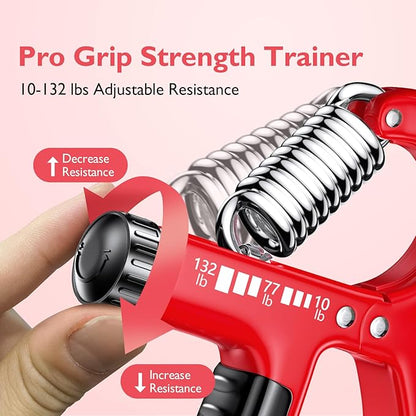 FitBeast Grip Strengthener Forearm Strengthener, Adjustable Hand Grip Strengthener for Strength Training & Rehabilitation, 10-132 lbs Resistance, Ideal for Athletes and Physical Therapy (1 Piece)