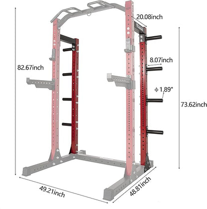 Signature Fitness SF-SS1 1,000 Pound Capacity 3” x 3” Power Rack Squat Stand, Includes J-Hooks and Safety Spotter Arms, Optional Conversion Kits