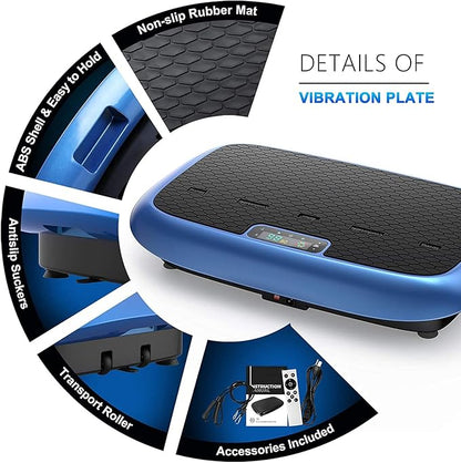 Vibration Plate, Whole Body Vibration Platform Exercise Machine with Bluetooth Speaker, Home Fitness Equipment for Weight Loss & Toning(Jumbo Size)