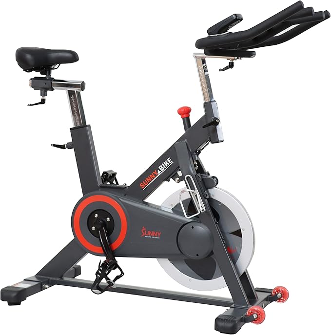 Sunny Health & Fitness Magnetic Belt Drive Indoor Cycling Bike With Optional SunnyFit® App Connectivity