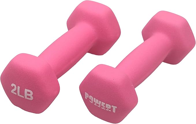 HEX Neoprene Dumbbell |Coated Colorful Hand Weights in Pair