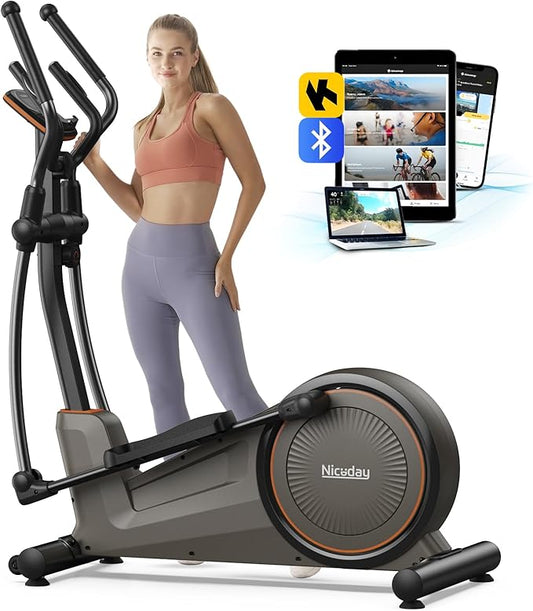 Niceday Elliptical Machine 15.5IN-18IN Stride, 16 Resistance 400LBS Loading