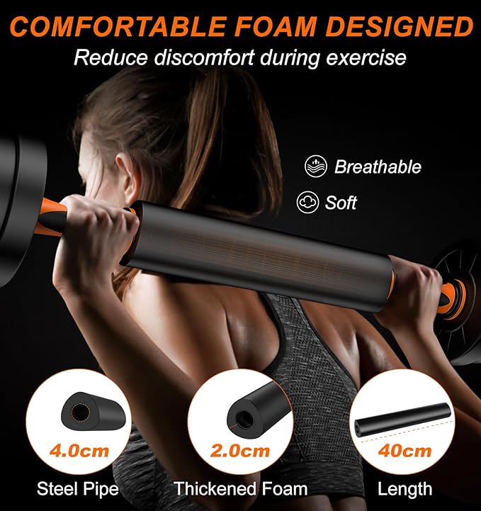 44LB Adjustable Dumbbelsll Set of 2, Weights Set 4 in 1, Barbell Weight Set for Women Men, Free Weights Exercise & Fitness Dumbbells for Home Gym, Hand Weightlifting Muscle Strength Training…