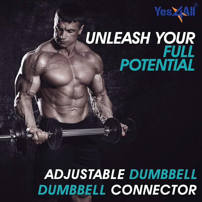 Yes4All Adjustable Dumbbells Barbell/Hexagon Barbell Weight Set 44 lbs/66 lbs for Full Body Workout, Strength Training