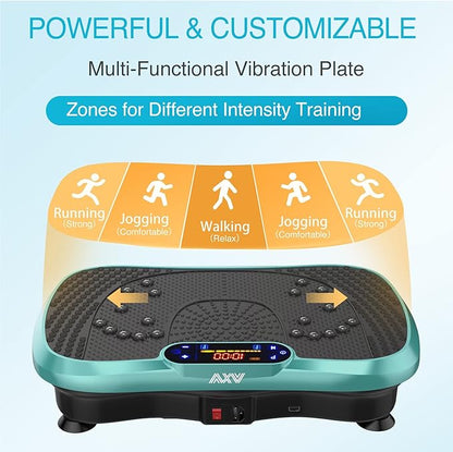 Vibration Plate Fitness Platform Exercise Machine Vibrating Shaking Full Body Shaker Workout Power Waver Vibrate Stand Shake Board Sport Gym for Weight Loss Fat Burner for Women Men