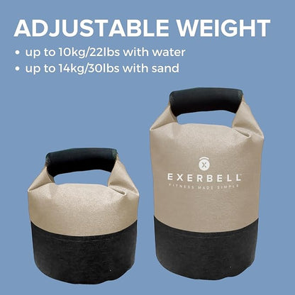 Foldable & adjustable kettlebell 2-14 kg – water- and sandbag kettlebell – Versatile Sandbag Training & Weight Bag – Premium Strength Training Equipment