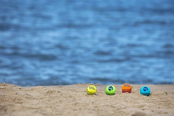 Wahu Super Grip 100% Waterproof Skimball Pool Toy, Water Skipping Ball for Pool and Beach, Skips Over 150' on Water, Orange