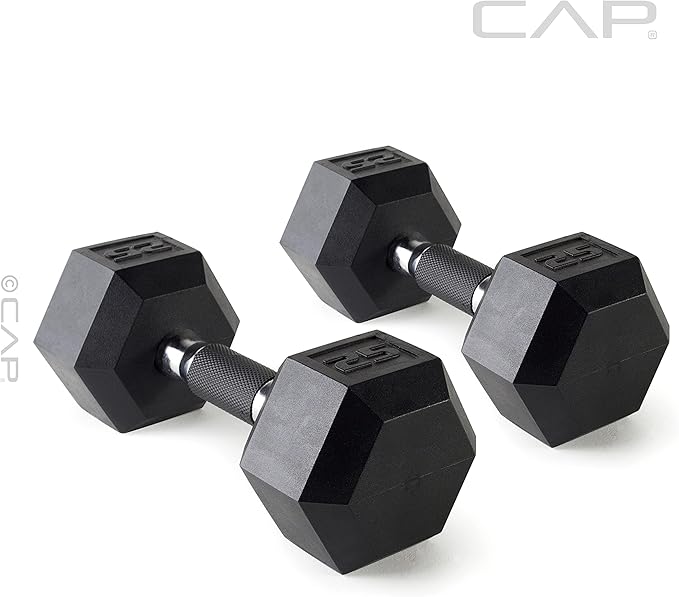 CAP 50 lbs Coated Dumbbell Set | Multiple Styles