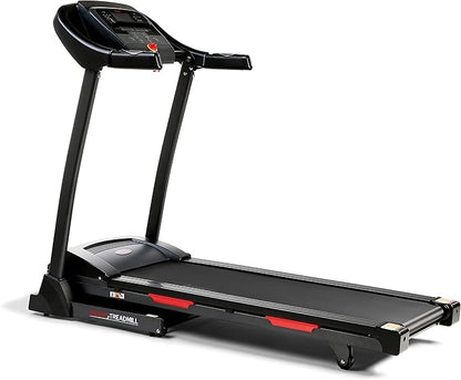 Sunny Health & Fitness Premium Folding Incline Treadmill with Pulse Sensors, One-Touch Speed Buttons, Shock Absorption, Optional Bluetooth with Exclusive SunnyFit App